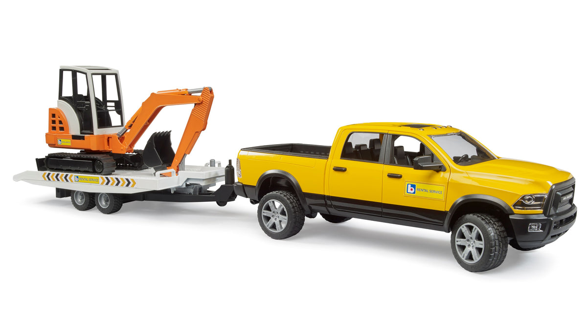 Bruder 02546 *New* Ram Rental Service with Mini Excavator