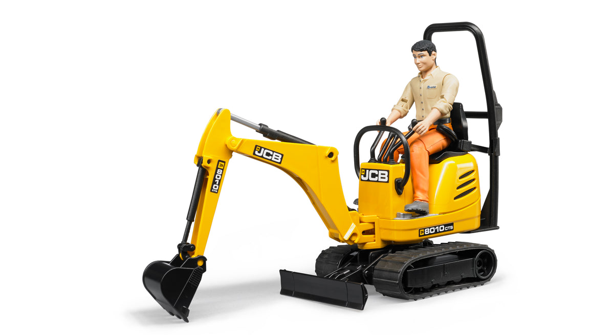 Bruder 62002 JCB Micro Excavator 8010 CTS w Worker 10.7.7 Bruder Toy Shop