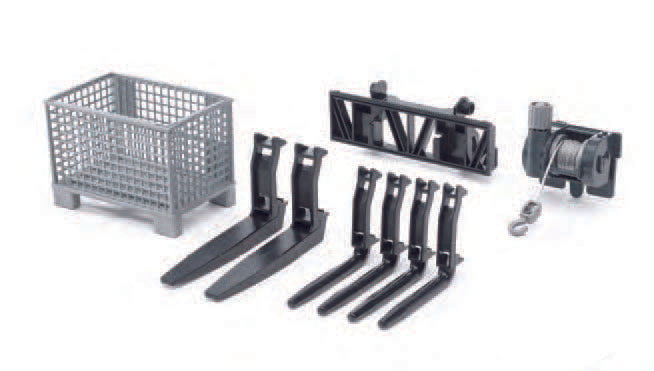 Bruder Accessories Box Type Pallet, Winch and Forks for FrontLoader