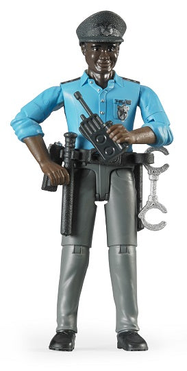 Bruder 60051 Police Officer with Dark Skin Tone and Accessories