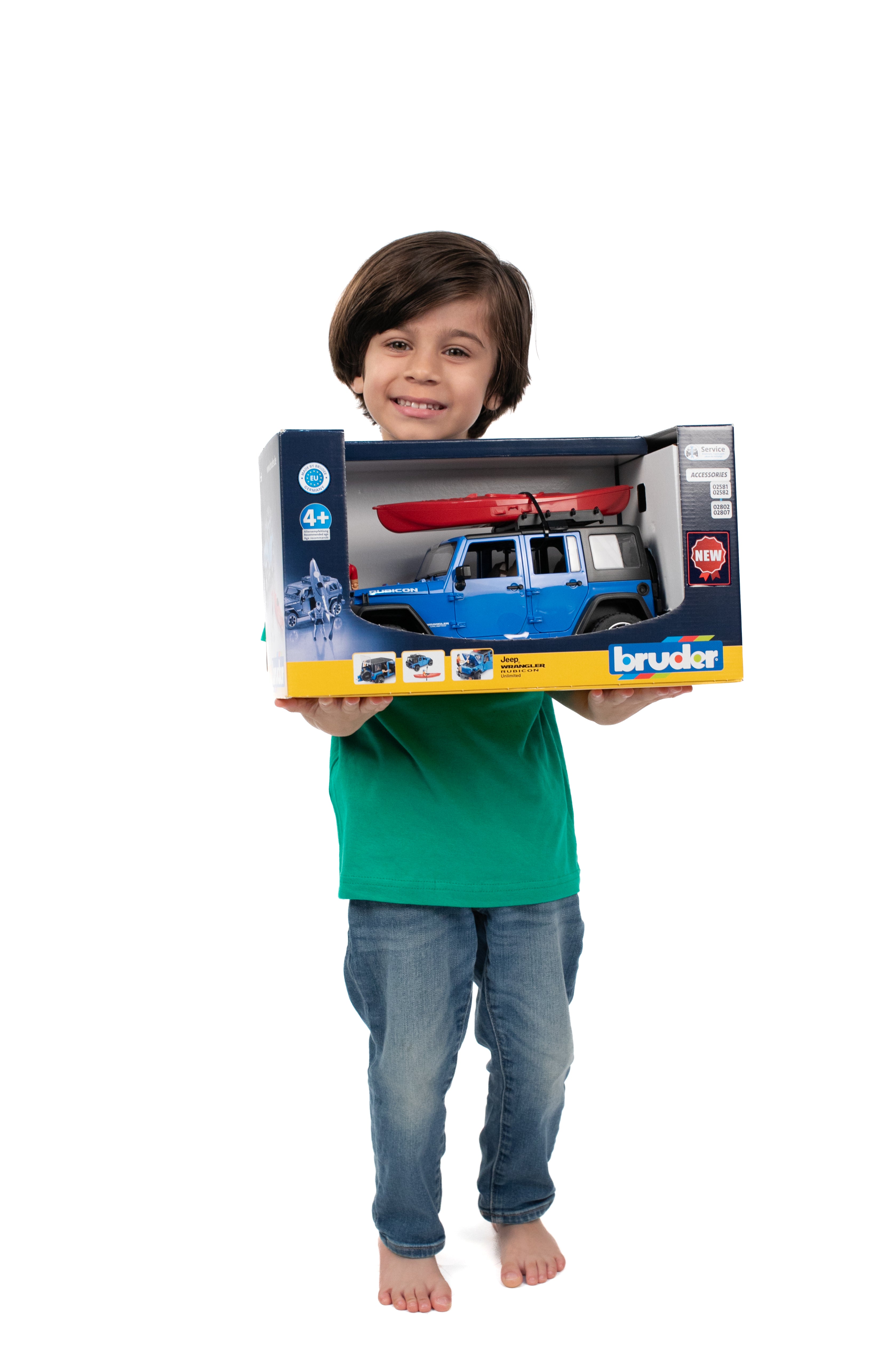 海水魚用品 WRANGLER RUBICON Jeep Wrangler Rubicon with kayak and kayaker – Bruder – Bruder Toy