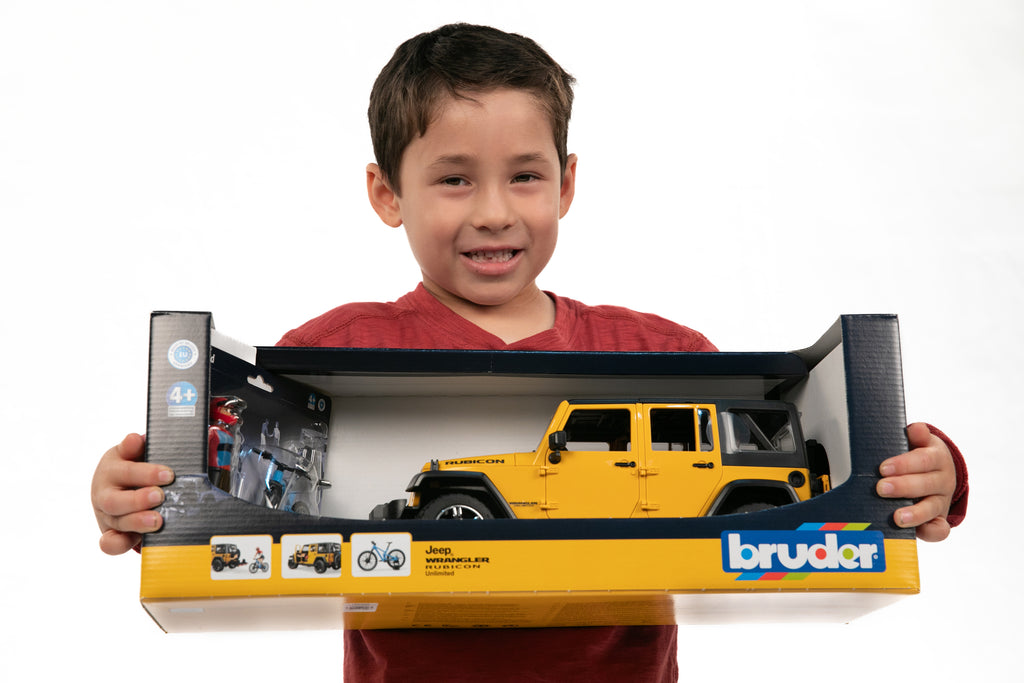 Bruder 02543 Jeep Wrangler Rubicon Unlimited with Mountain Bike and Cyclist 20.12.8