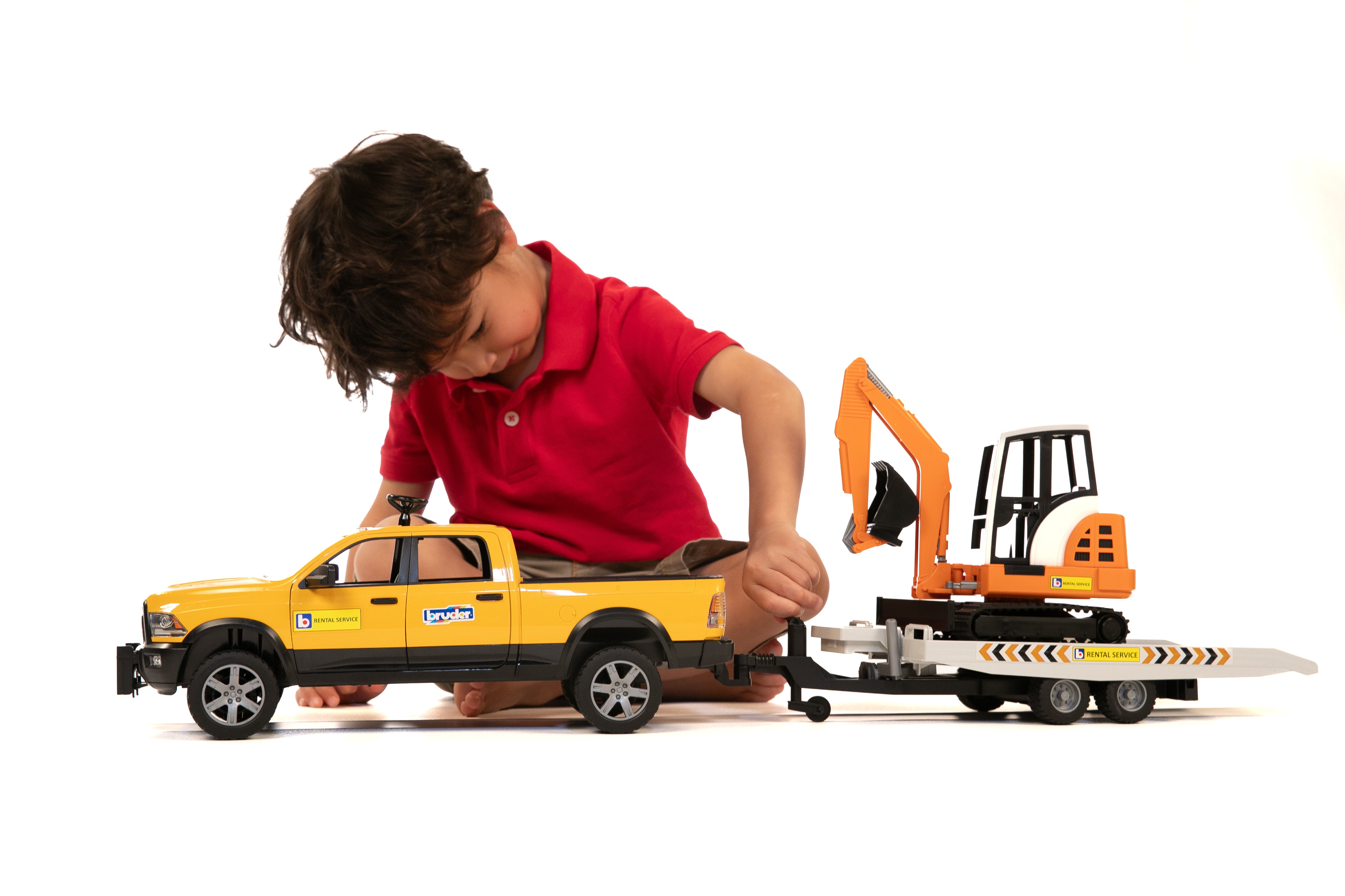 RAM Rental Service with Mini Excavator – Bruder – Bruder Toy Shop