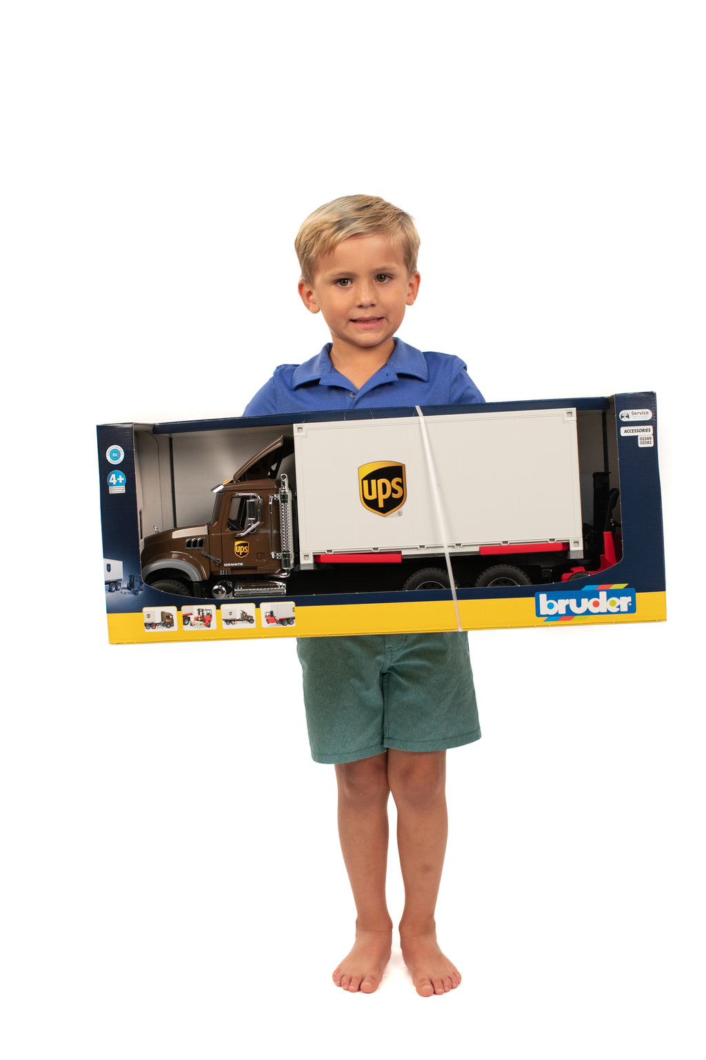 Bruder 02828 Mack Granite UPS Logistics Truck with Truck-Mounted Forklift 28.12.10