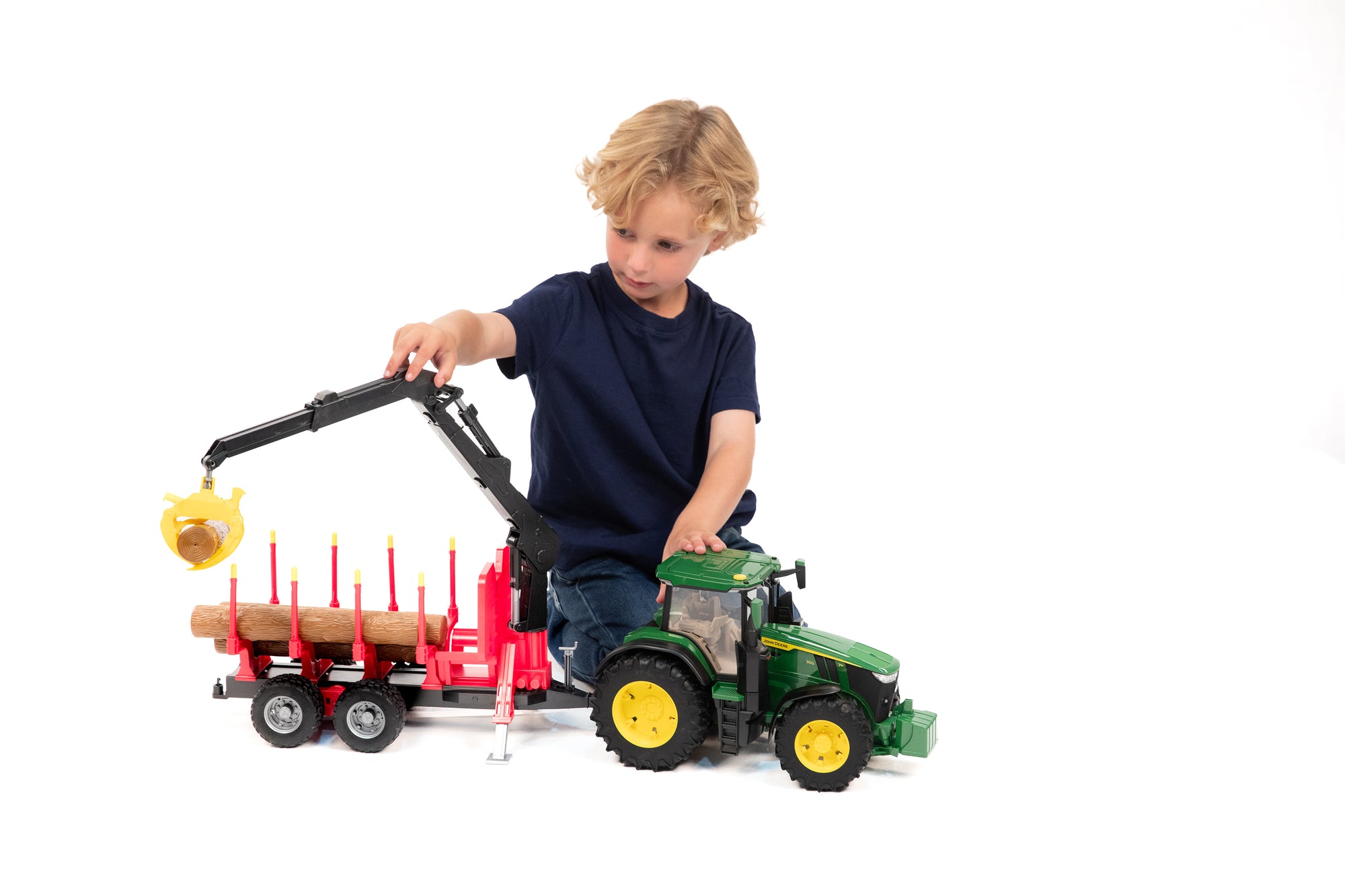 Bruder 09829 John Deere 7R 350 with Forwarding Trailer and 4 Logs 30.10.10