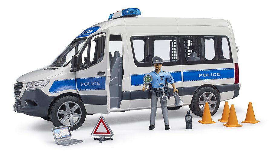 Bruder 02683 Mercedes-Benz Sprinter Police Vehicle with Light & Sound Module 24.12.8