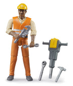 Bruder 60021 Construction Worker with Medium Skin Tone and Accessories 6.6.6