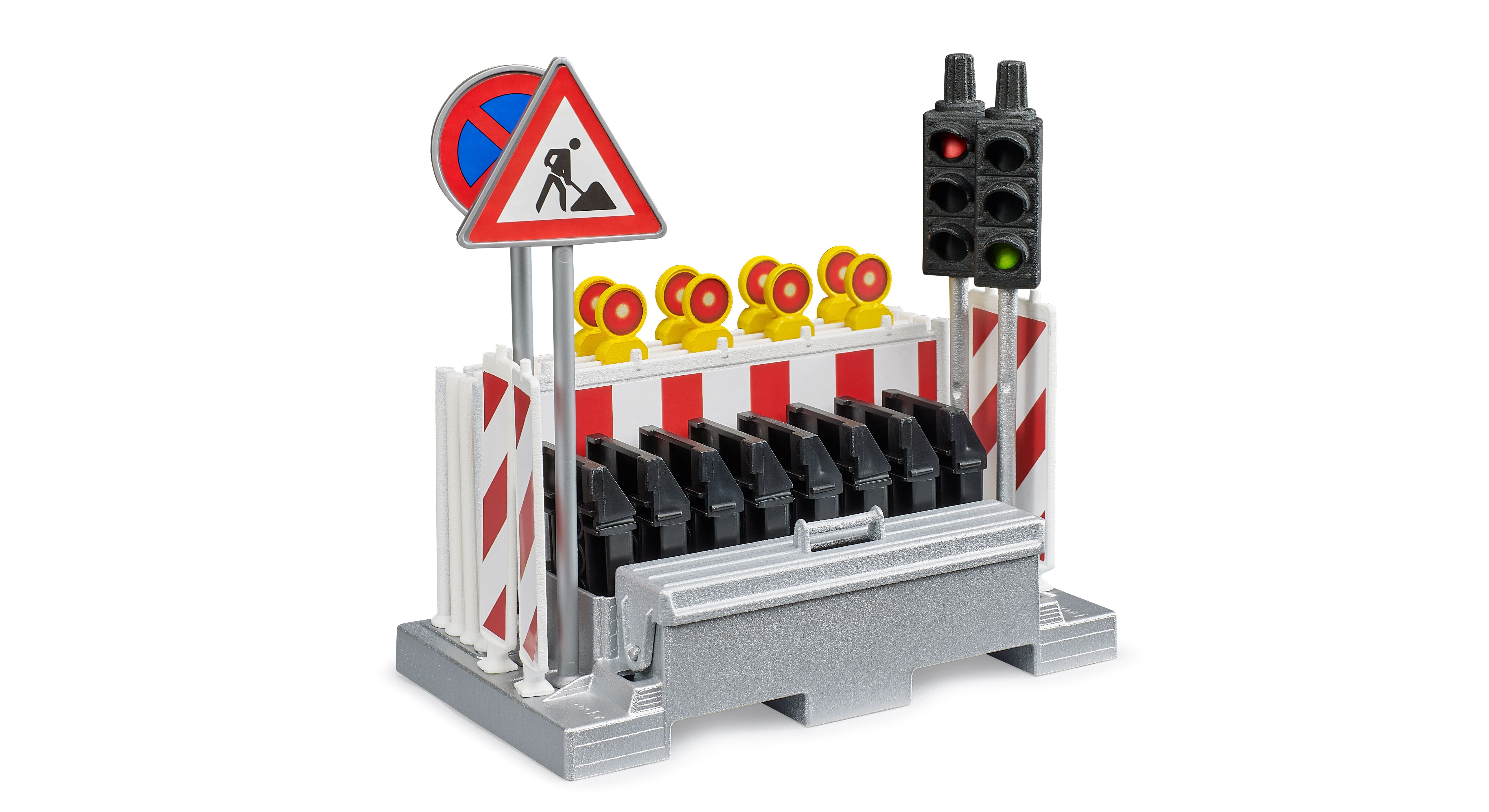 Accessories Construction set: railings, site signs + py – Bruder