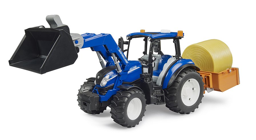 Bruder 09861 *New* New Holland T5.120 with Front Loader, Load Box