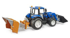 Bruder 09861 *New* New Holland T5.120 with Front Loader, Load Box, Forks and Round Bale 20.12.8