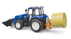 Bruder 09861 *New* New Holland T5.120 with Front Loader, Load Box, Forks and Round Bale 20.12.8