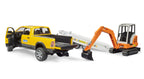 Bruder 02546 *New* Ram Rental Service with Mini Excavator 20.14.8