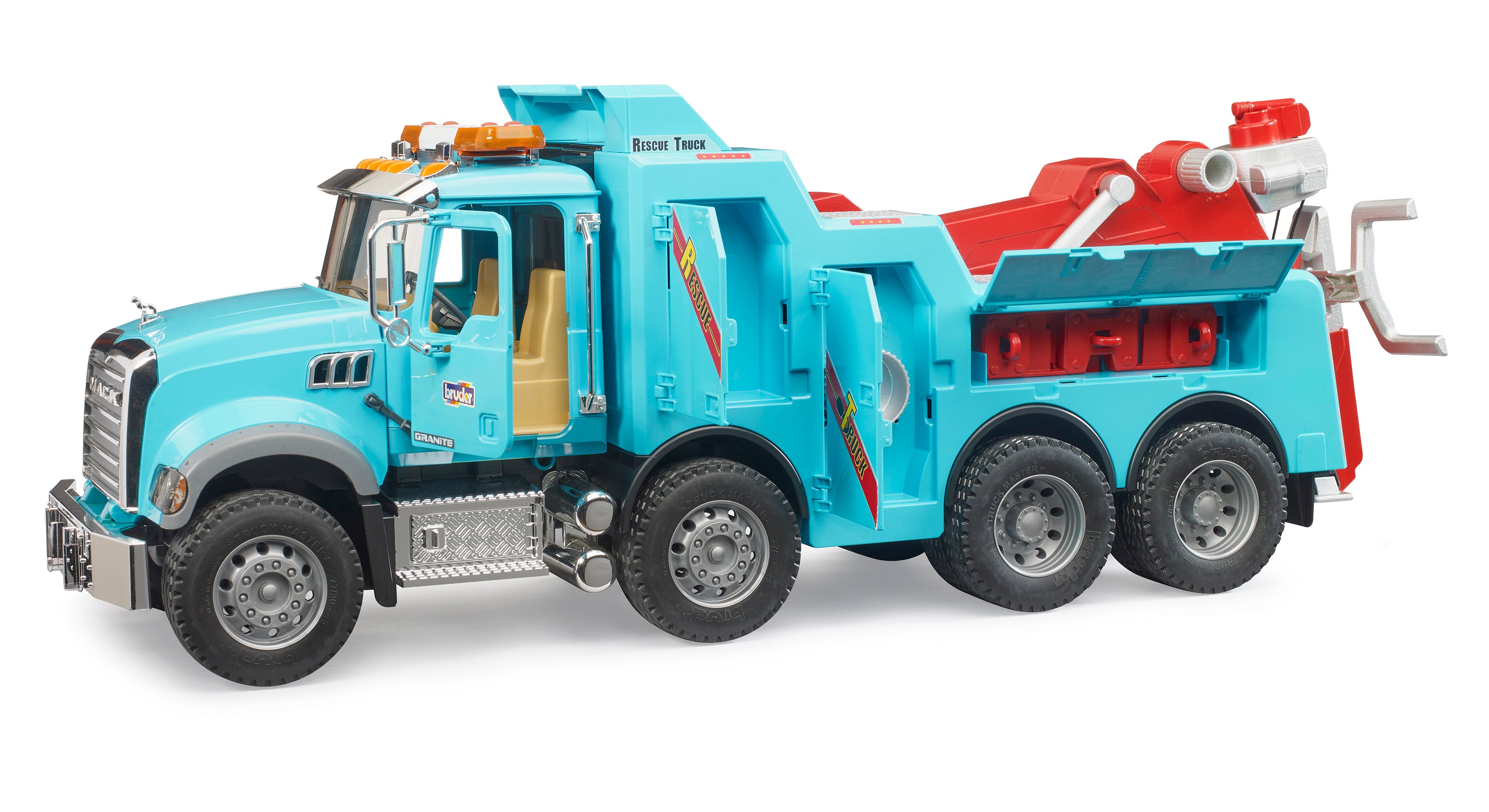 MACK Granite Recovery and Towing Truck with light and s – Bruder
