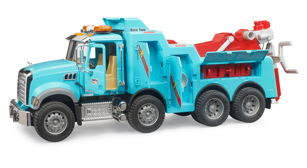 Bruder 02831 *New* Mack Granite Recovery and Towing Truck with Light and Sound Module 26.10.10