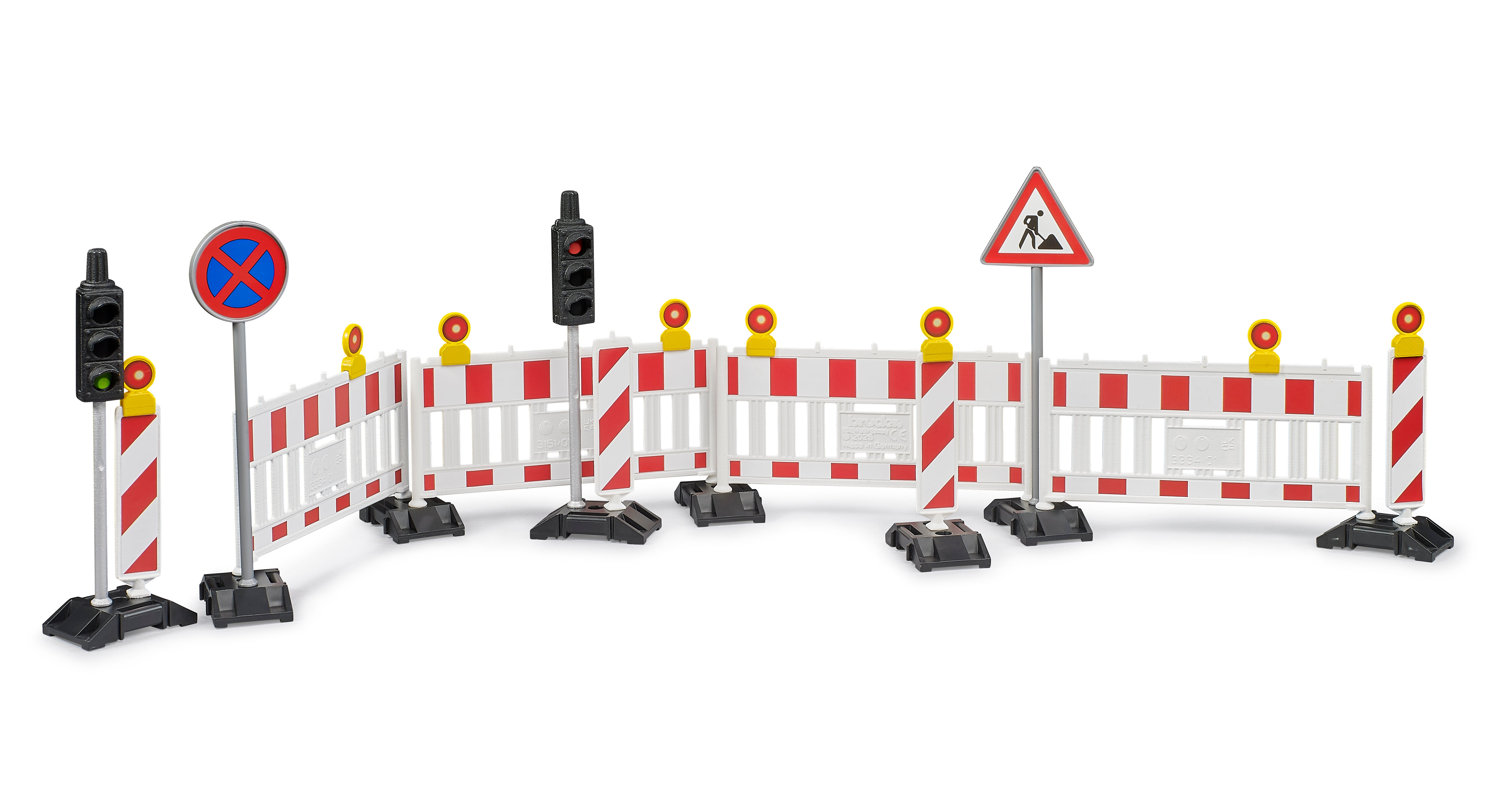 Accessories Construction set: railings, site signs + py – Bruder
