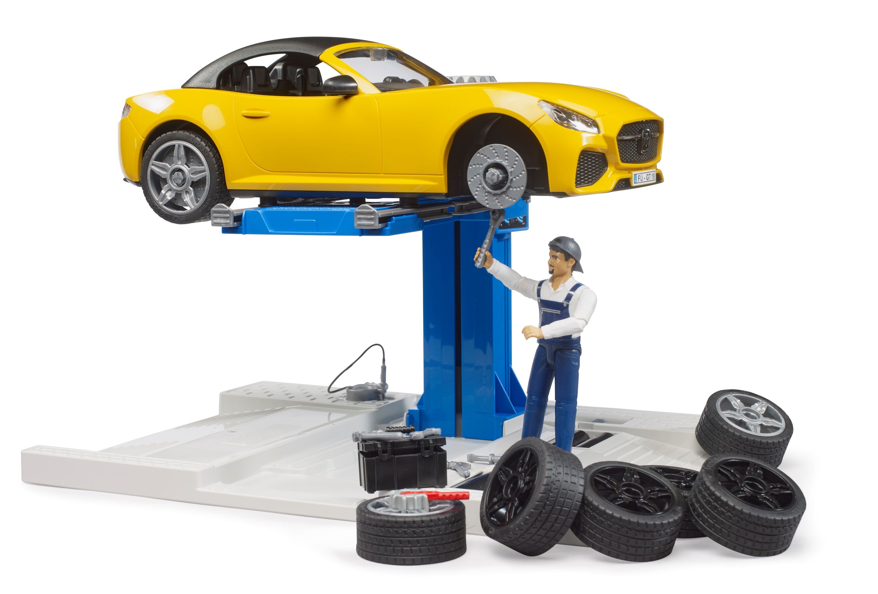 bworld Car Service Center with Bruder Roadster – Bruder Toy Shop