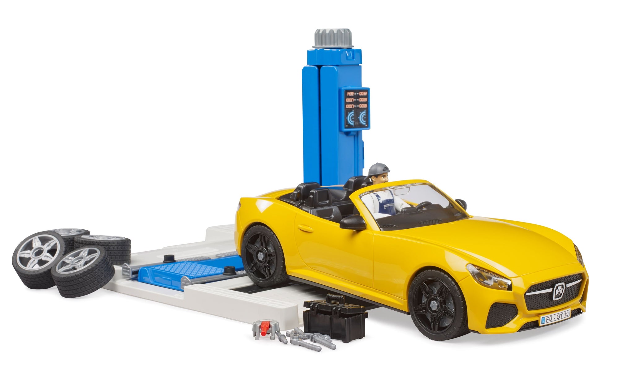 Bruder 62112 *New* bworld Car Service Center with Bruder Roadster 18.10.10