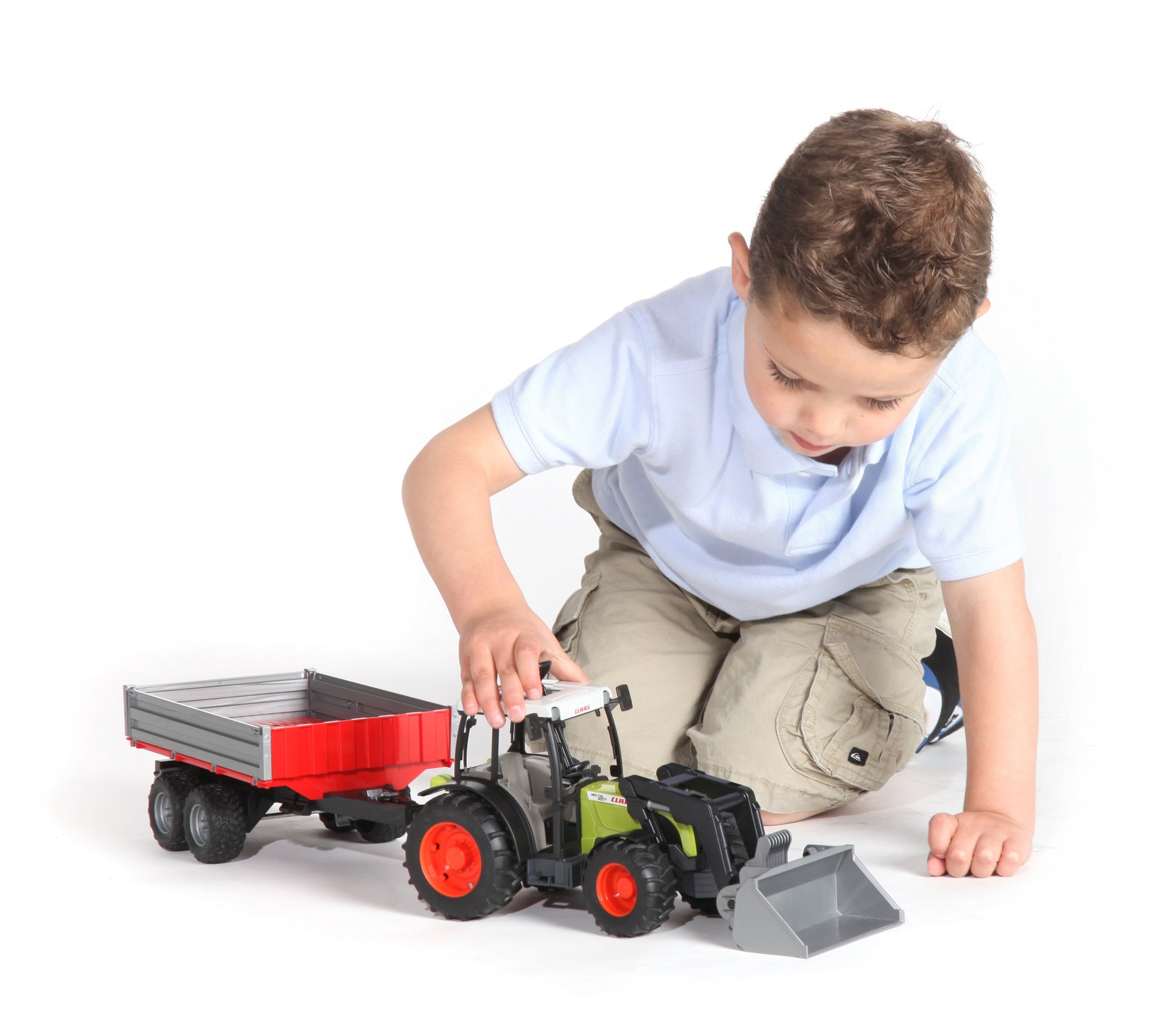 Bruder 02112 Claas Nectis 267 F with Front Loader and Tipping Trailer 26.10.10