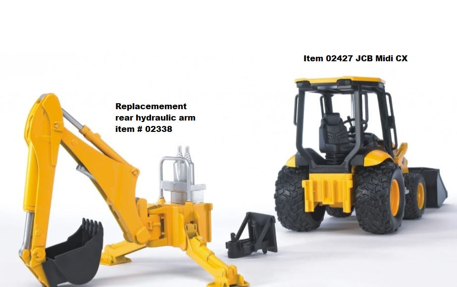 Accessories: Rear hydraulic arm with grab – Bruder – Bruder Toy Shop
