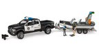 Bruder 02507 Ram 2500 Police Pickup, L+S Module, Trailer with Boat and 2 Figures 20.14.8