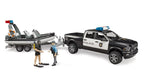 Bruder 02507 Ram 2500 Police Pickup, L+S Module, Trailer with Boat and 2 Figures 20.14.8