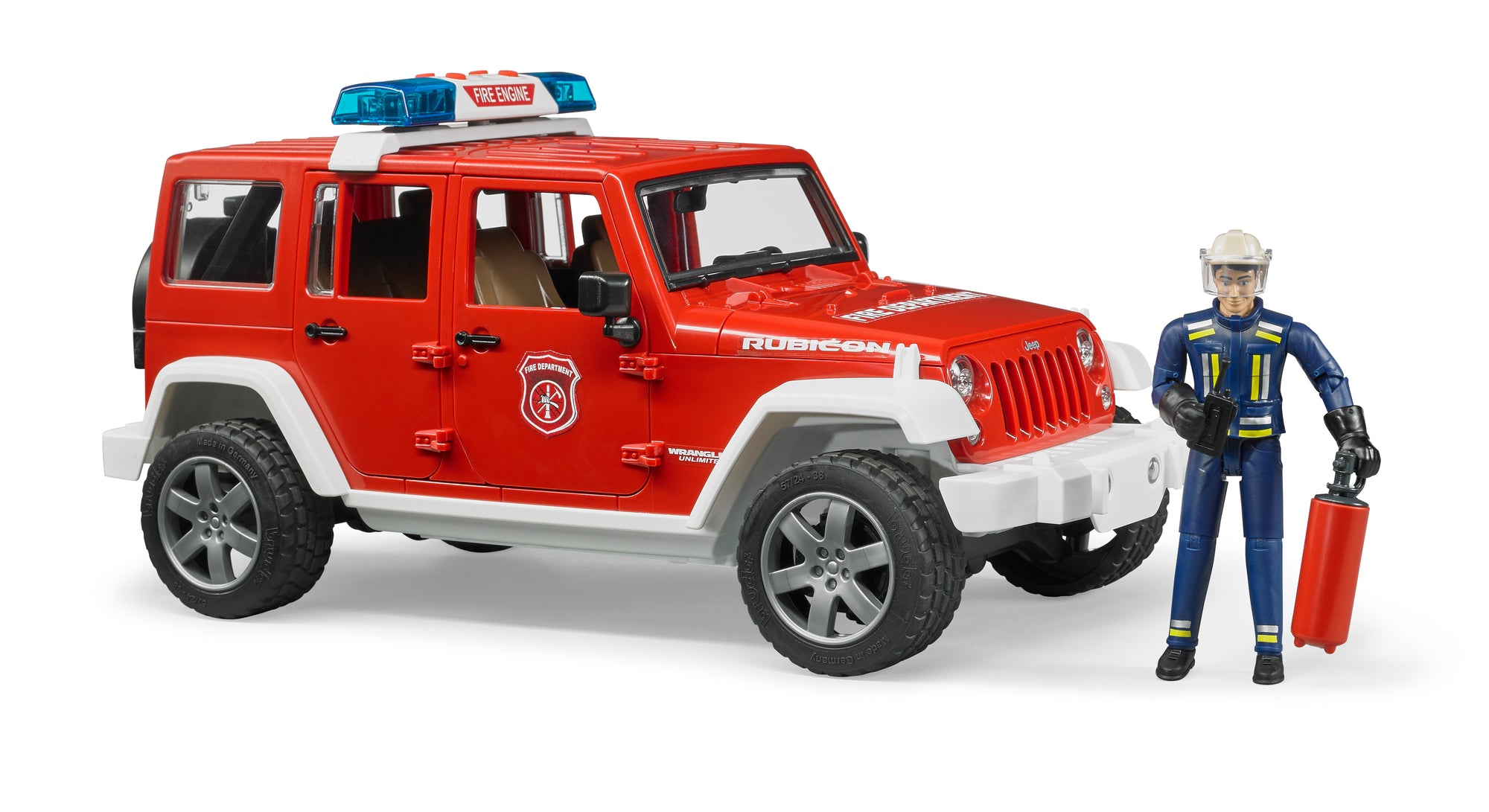 Bruder 02528 Jeep Wrangler Unlimited Rubicon Fire Service with Firefighter 20.12.8