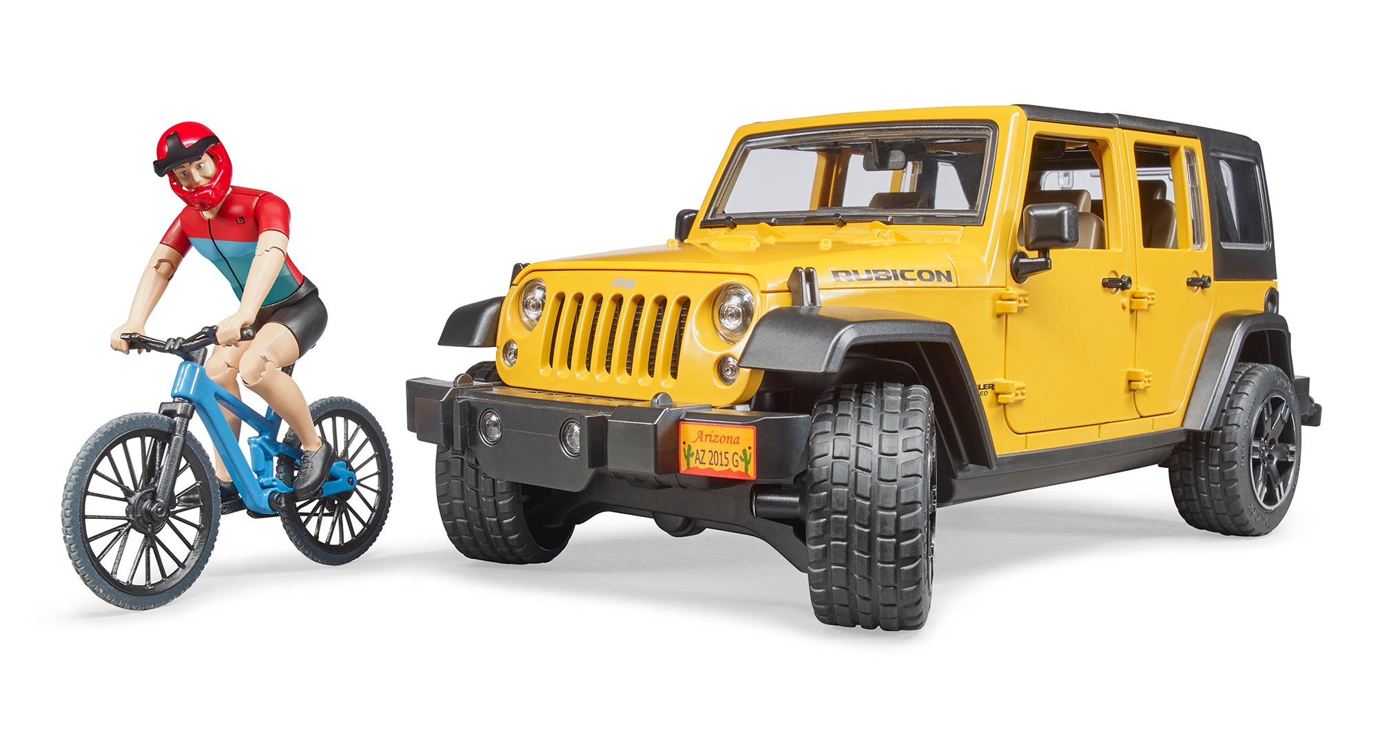 bruder mountainbike Bruder 02543 Jeep Wrangler Rubicon Unlimited with Mountain Bike and Cyclist 20.12.8