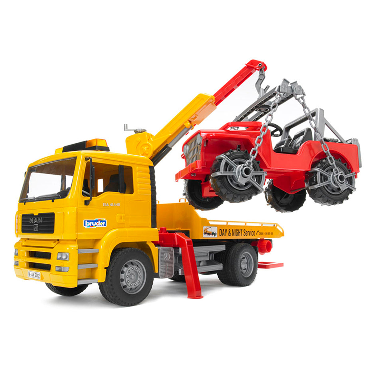 Bruder 02750 Man TGA Tow Truck with Off-Road Vehicle 20.12.8