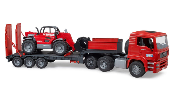 Bruder 02774 Man TGA Low Loader with Manitou Telehandler 35.12.9 Hover
