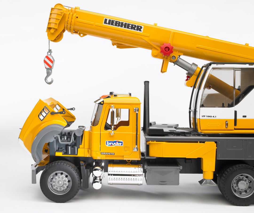 Bruder 02818 MACK Granite Liebherr Crane Truck 28.12.10 Bruder Toy Shop