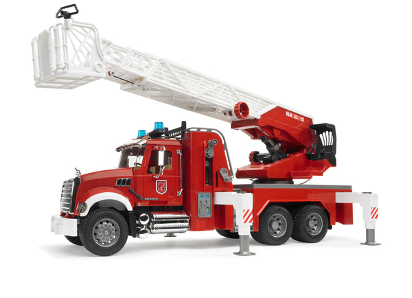 MACK Granite Fire engine with ladder, water pump and L – Bruder