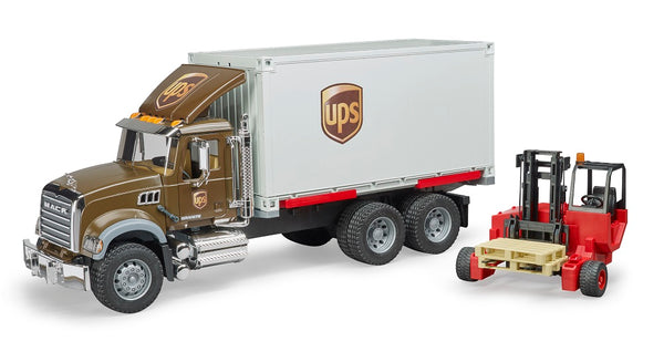 Bruder 02828 Mack Granite UPS Logistics Truck with Truck-Mounted Forklift 28.12.10