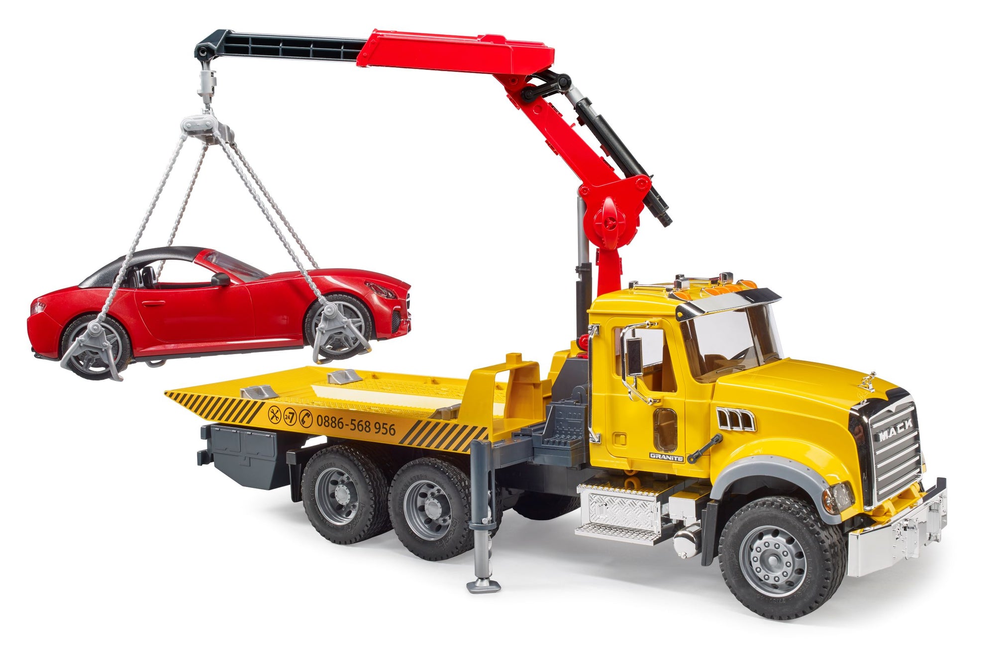 Bruder 02829 Mack Granite Tow Truck with Roadster 28.12.10