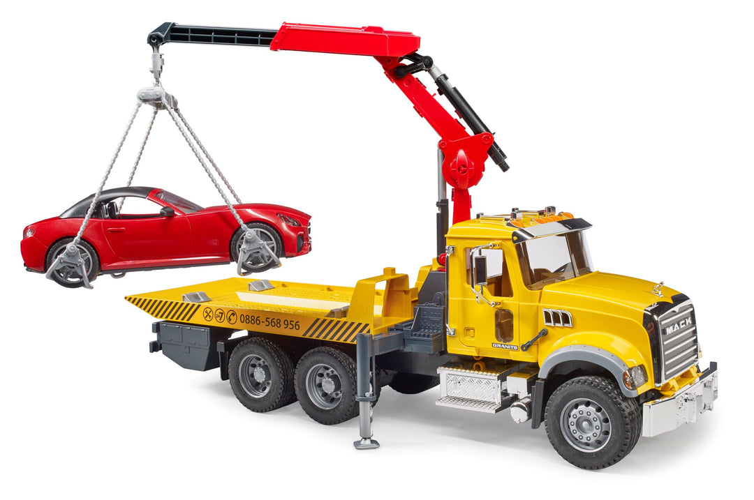 Bruder 02829 MACK Granite Tow-Truck w/ Bruder Roadster 28.12