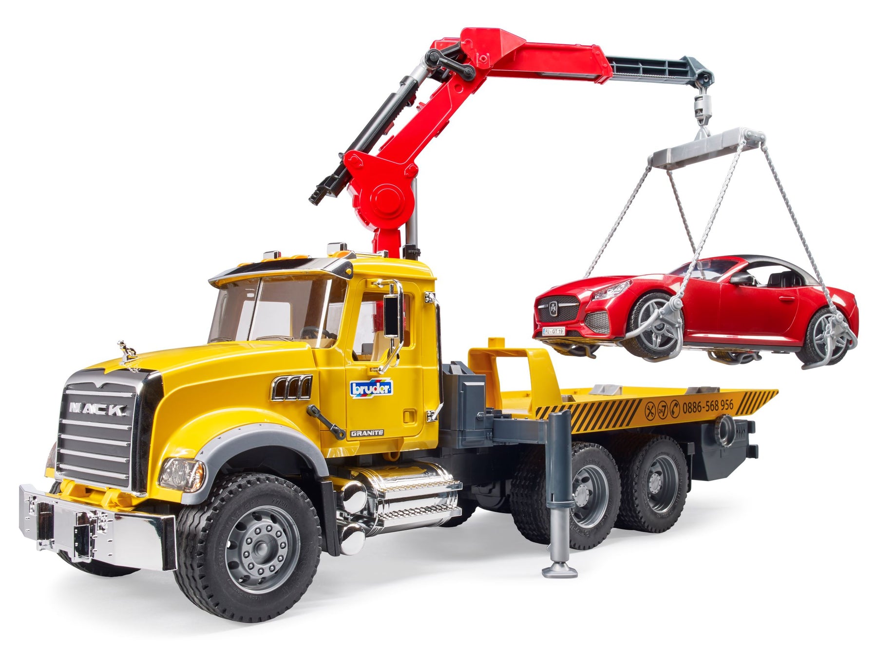 Bruder 02829 MACK Granite Tow-Truck w/ Bruder Roadster 28.12.10 – Bruder  Toy Shop
