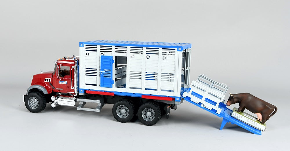 Bruder 02830 Mack Granite Cattle Transport Truck with 1 Cattle 28.12.10