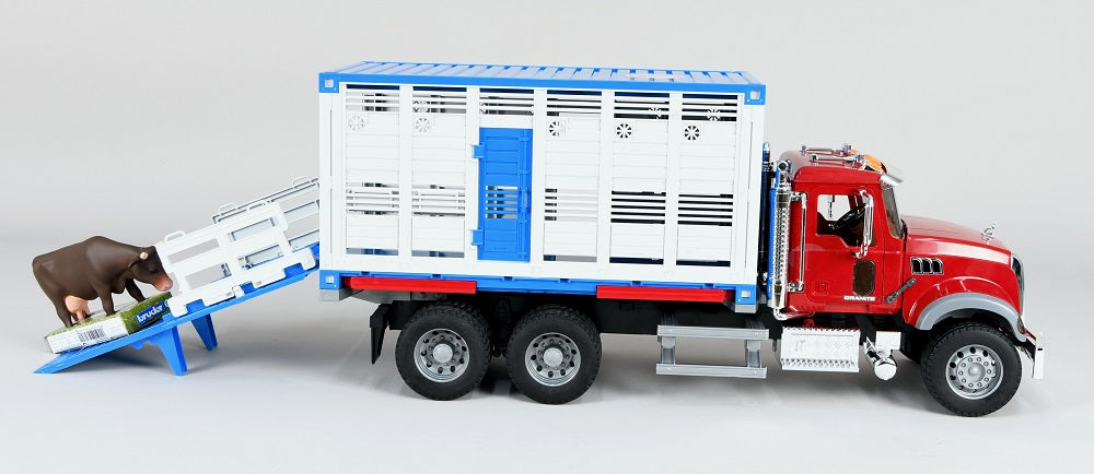 Bruder 02830 Mack Granite Cattle Transport Truck with 1 Cattle 28.12.10