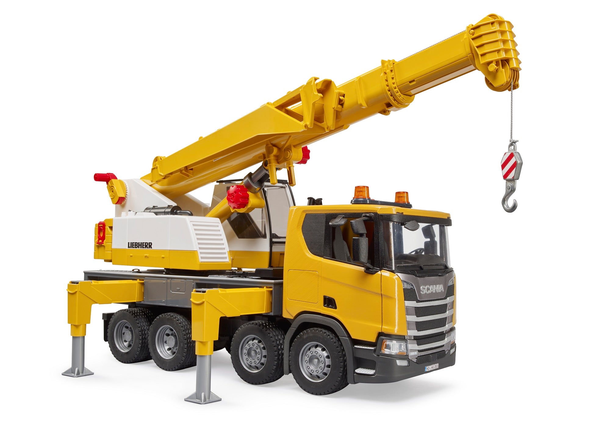 Scania Super 560R Liebherr Crane truck with Light + Sou – Bruder