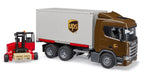 Bruder 03582 Scania Super 560R UPS Logistics Truck with Truck-Mounted Forklift 28.12.10