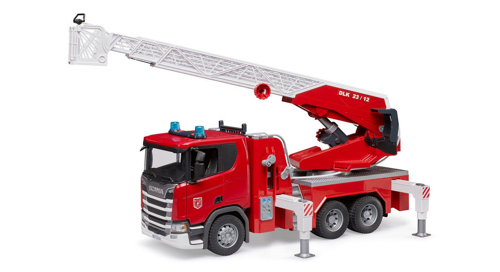 Bruder 03591 Scania Super 560R Fire Engine with Ladder, Water Pump and Light and Sound Module 24.12.12