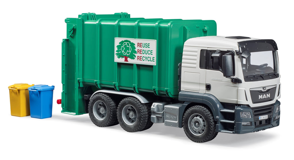Bruder 03763 Man TGS Rear Loading Garbage Truck (Green) 24.12.8
