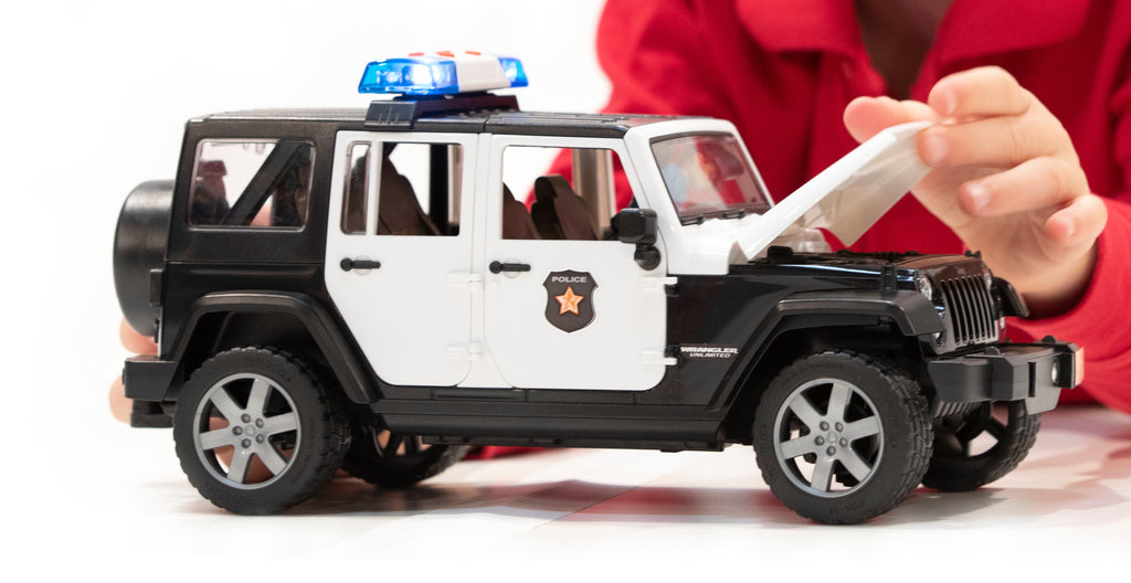 Bruder 02526 Jeep Wrangler Unlimited Rubicon Police Vehicle with Police Office and Equipment 20.12.8