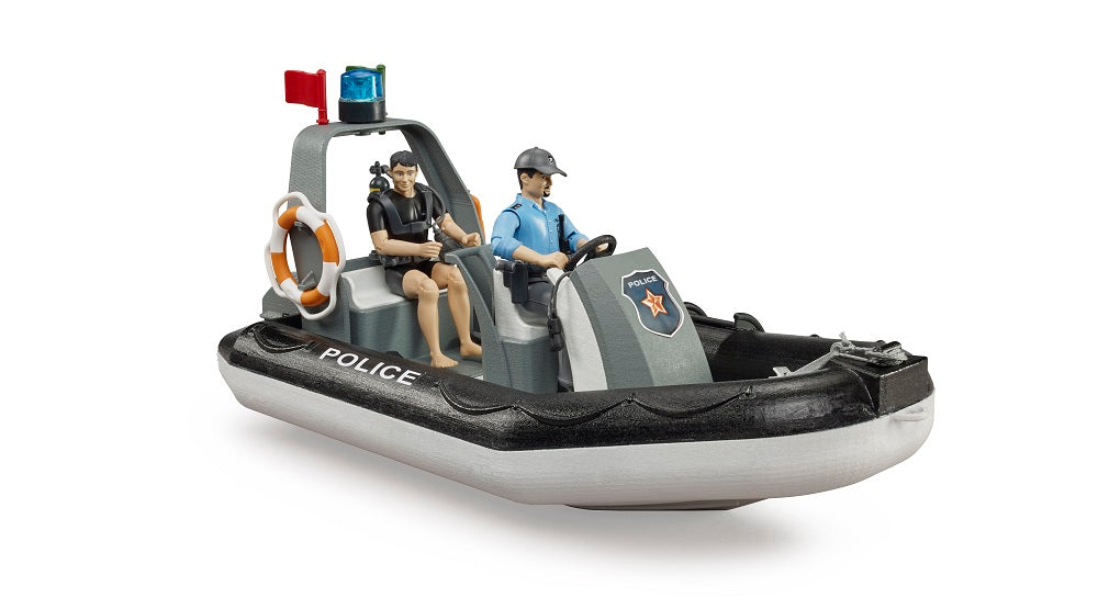 Bruder 62733 bworld Police Boat with Police Officer, Diver and Accessories 18.10.10