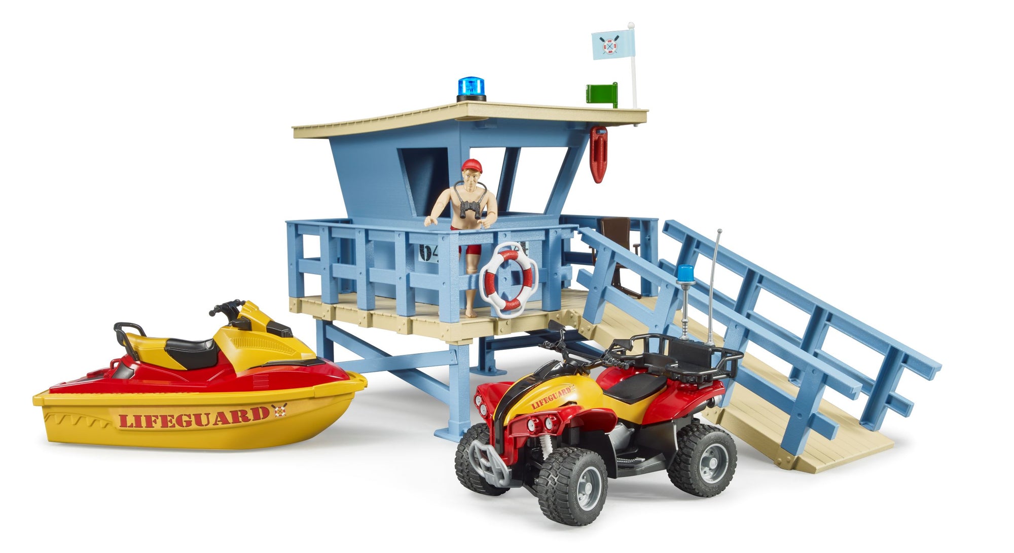 Bruder 62780 bworld Lifeguard Station with Quad and Personal Water Craft 24.12.8