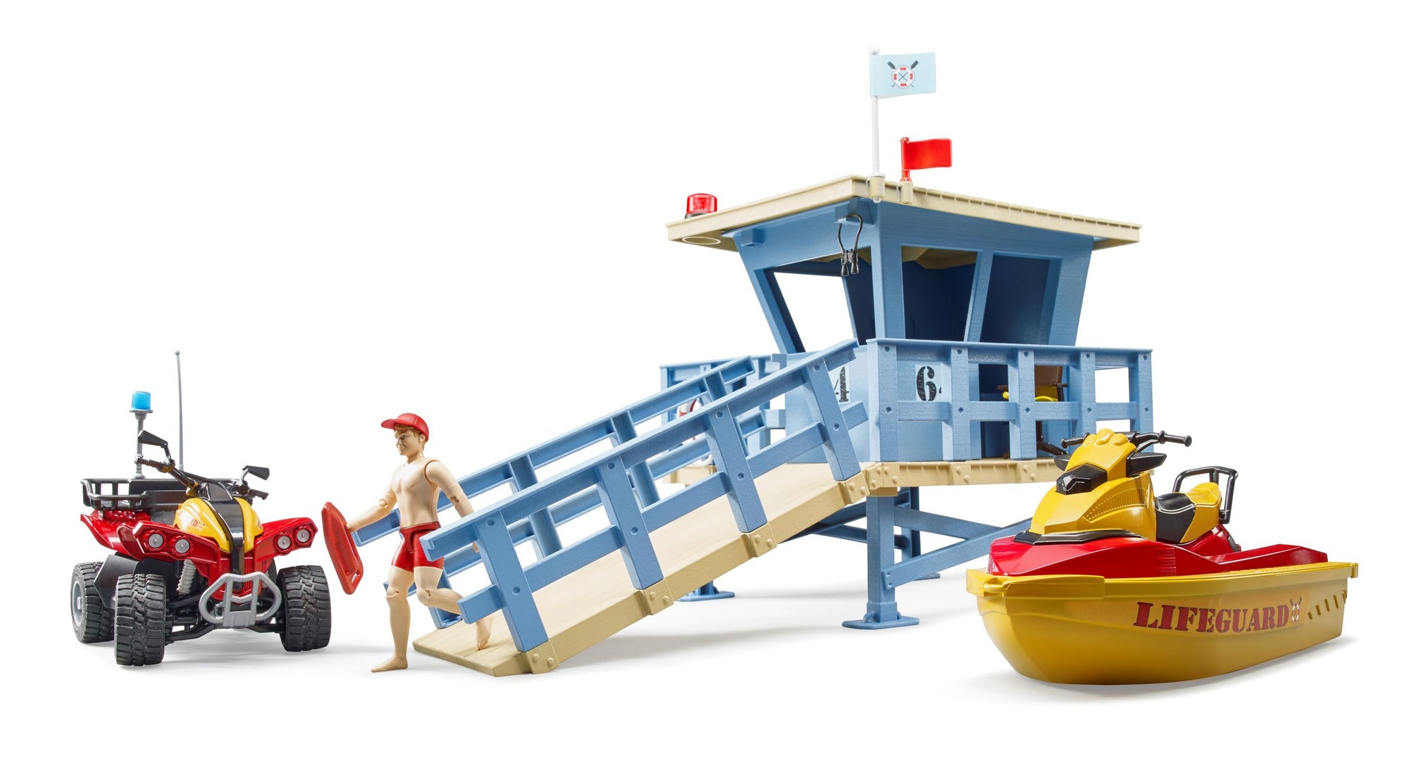 Bruder 62780 bworld Lifeguard Station with Quad and Personal Water Craft 24.12.8