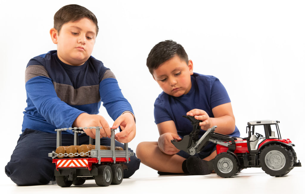 Bruder 02046 Massey Ferguson 7480 with Front Loader and Logging Trailer 26.10.10