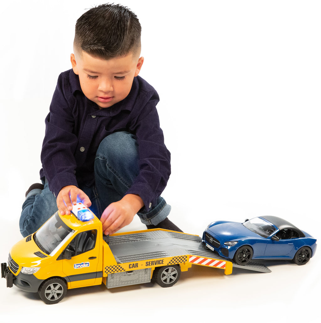 Bruder 02675 Mercedes-Benz Sprinter Car Transporter with Light & Sound Module and Roadster 20.12.8