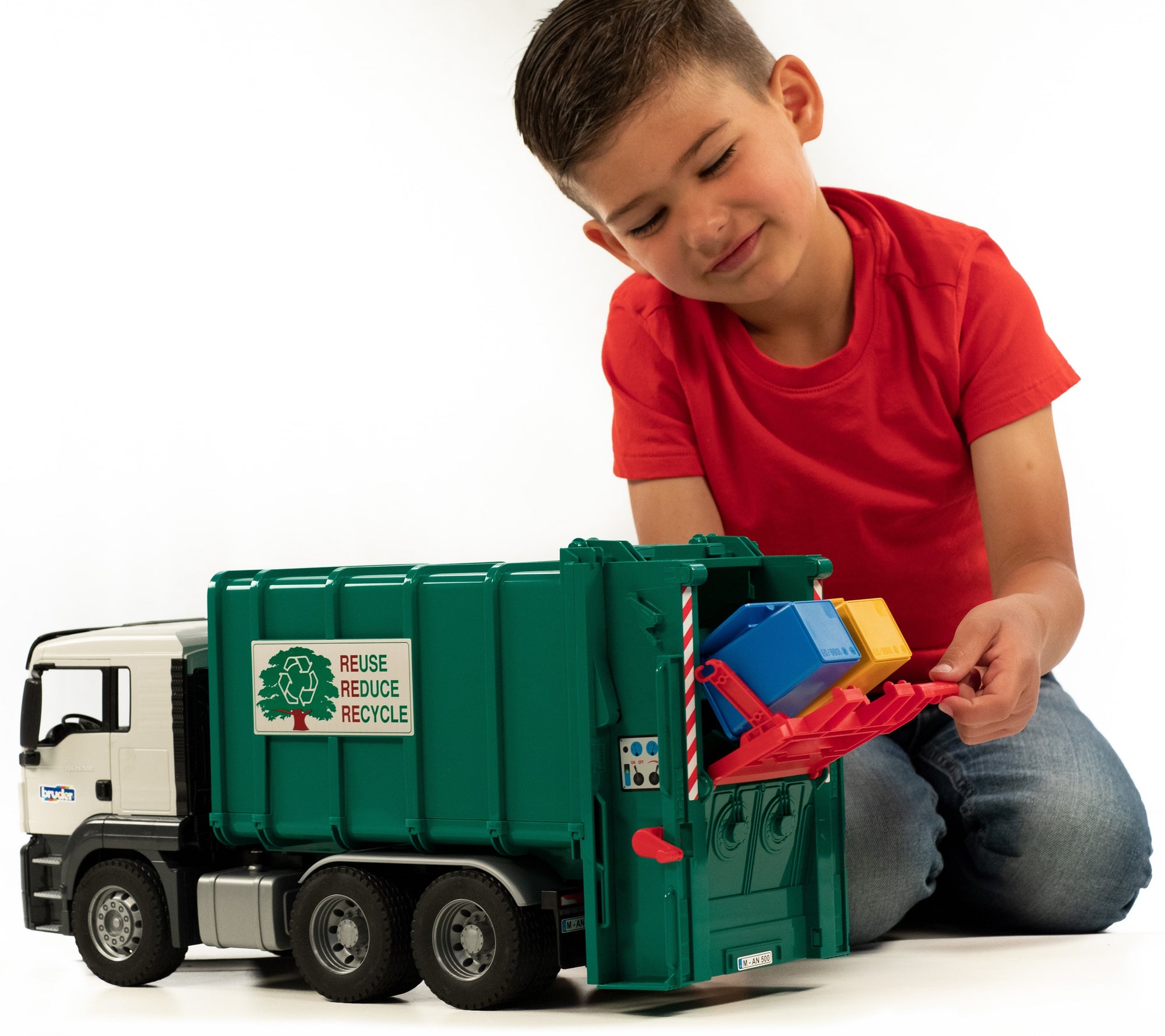 Bruder 03763 Man TGS Rear Loading Garbage Truck (Green) 24.12.8