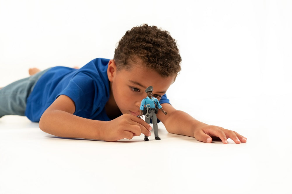 Bruder 60051 Police Officer with Dark Skin Tone and Accessories