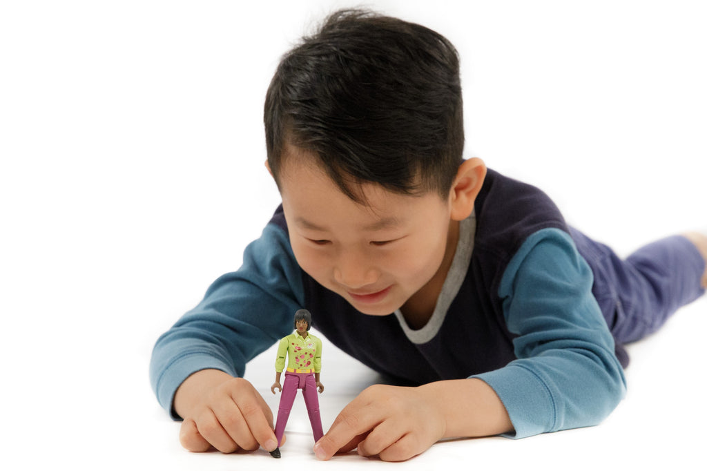 Bruder 60403 Woman with Medium Skin Tone and Purple Pants 6.6.6